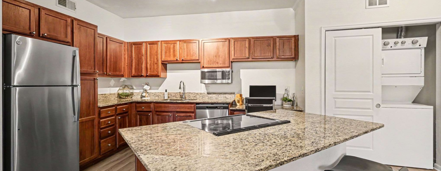 Kitchen in a Partially Renovated Unit